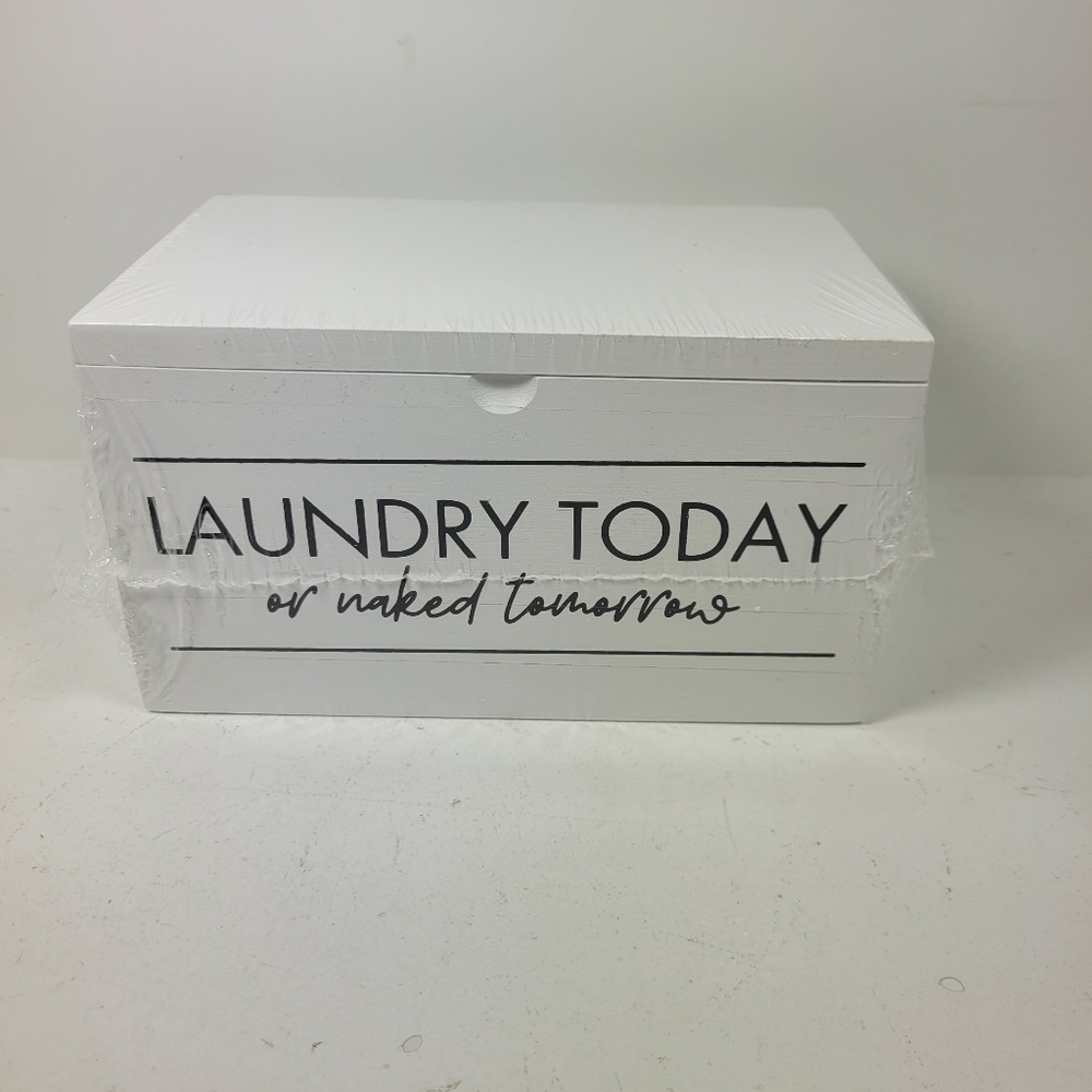 Laundry Today White Decorative Storage Box